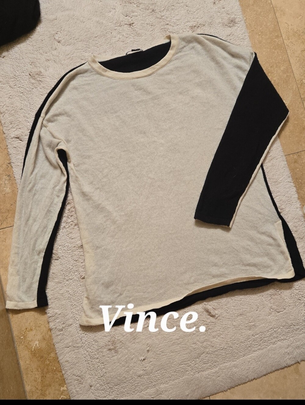 Vince Beige &black Sweater Size M
